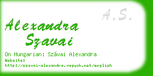 alexandra szavai business card